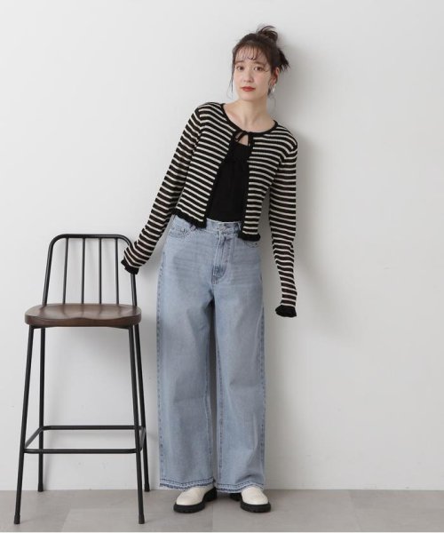 N Natural Beauty Basic(エヌナチュラルビューティベーシック)/シアーシャインリブカーディガン 24SS/img06