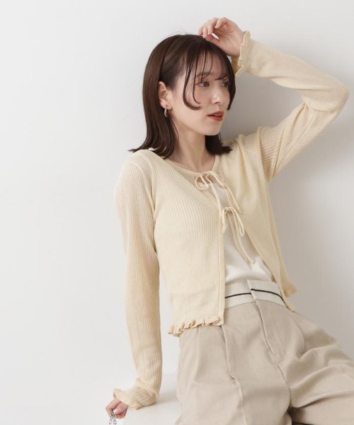 N Natural Beauty Basic(エヌナチュラルビューティベーシック)/シアーシャインリブカーディガン 24SS/img11