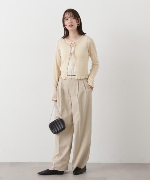 N Natural Beauty Basic(エヌナチュラルビューティベーシック)/シアーシャインリブカーディガン 24SS/img13