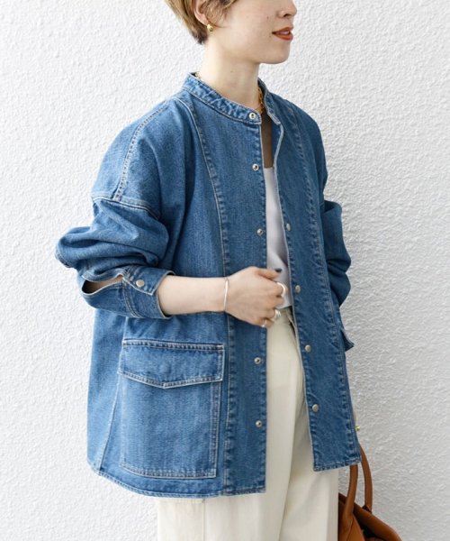 SHIPS any WOMEN(シップス　エニィ　ウィメン)/《追加予約》SHIPS any: デニム ワーク ジャケット［SHIPS any DENIM］/img21