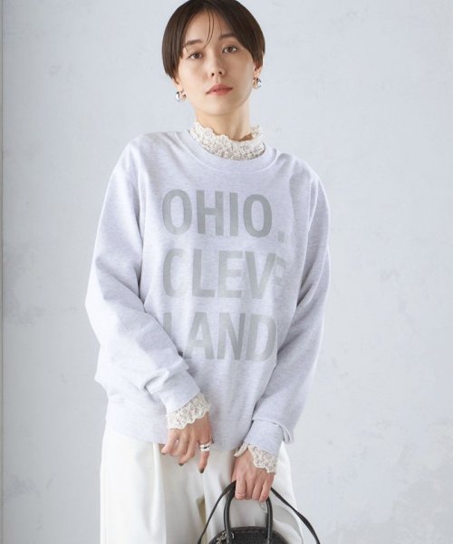 SHIPS WOMEN(シップス　ウィメン)/【SHIPS別注】Odub:〈手洗い可能〉メタリック ロゴ スウェット 24SS ◇/img35