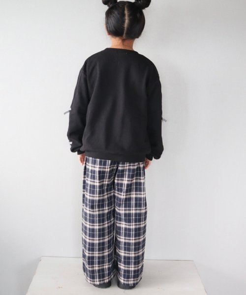 SHOO・LA・RUE(Kids) (シューラルーキッズ)/【110－140cm】起毛チェックワイドパンツ/img13