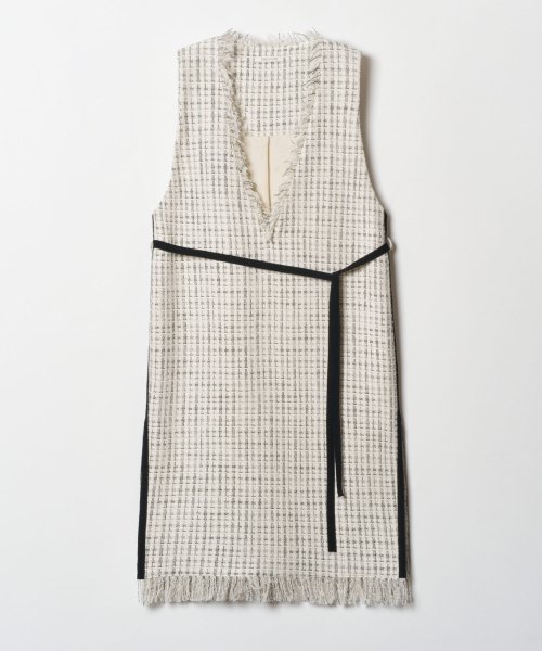 モノトーンツイードジャンパースカート 