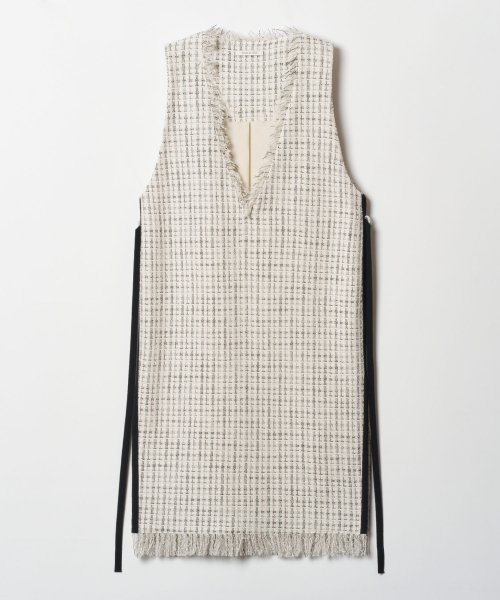 モノトーンツイードジャンパースカート 