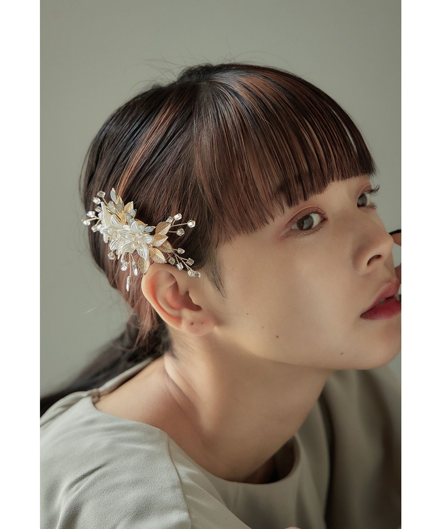 niana ニアナ フラワーモチーフヘアクリップ ヘアアクセサリー 葉っぱ