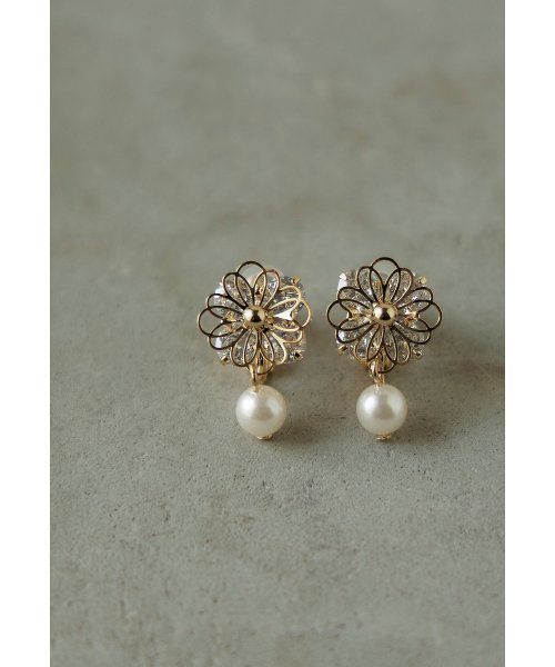 niana ニアナ ビジューフラワーパールイヤリング 両耳 アクセサリー パール ビジュー 花 フワラーモチーフ シンプル ゴールド シルバー レディース ジュ 人気・おすすめ｜売れ筋商品・話題商品におすすめ 品質チェック済み 安心配送 今月のおすすめ