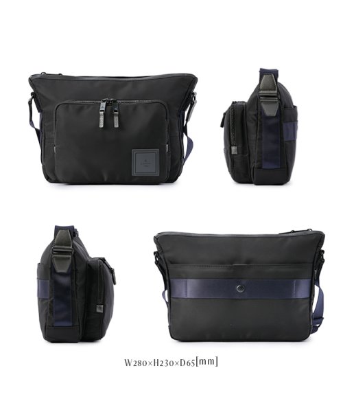 ランバンオンブルー バッグ ショルダーバッグ メンズ ブランド 斜めがけ 撥水 防水 LANVIN en Bleu 541102 LANVIN en ｜オープンポケット×2　　　　　 ｜ファスナーポケット　　　　　