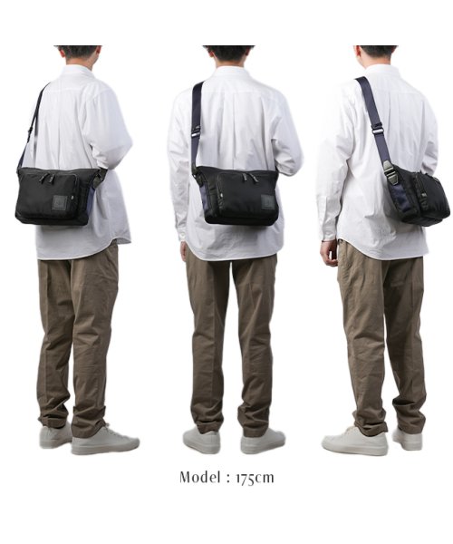 ランバンオンブルー バッグ ショルダーバッグ メンズ ブランド 斜めがけ 撥水 防水 LANVIN en Bleu 541102 LANVIN en ｜オープンポケット×2　　　　　 ｜ファスナーポケット　　　　　