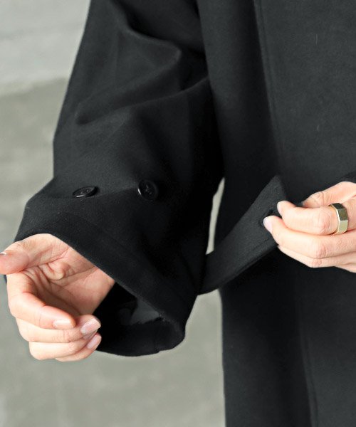 2wayオーバーサイズウールロングコート/ロングコート メンズ チェスターコート ウール オーバーサイズ 