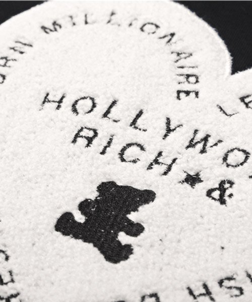 LUXSTYLE(ラグスタイル)/Hollywood rich.&(ハリウッドリッチ)裏毛Wハートサガラ刺繍トレーナー/トレーナー メンズ スウェット ハート ベア 裏毛 サガラ 刺繍/img16