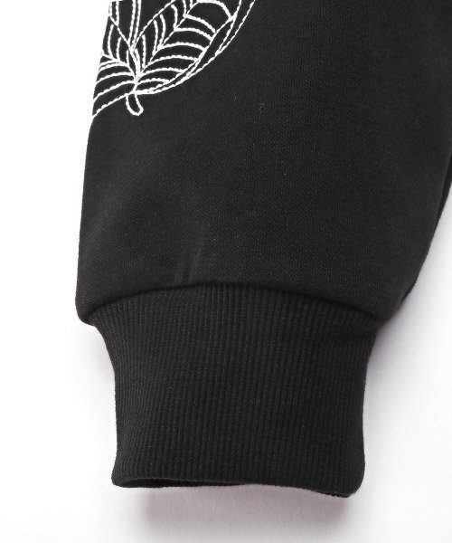 LUXSTYLE(ラグスタイル)/フラワー袖刺繍クルーネックトレーナー/トレーナー メンズ スウェット 花柄 フラワー 刺繍 ロゴ/img14