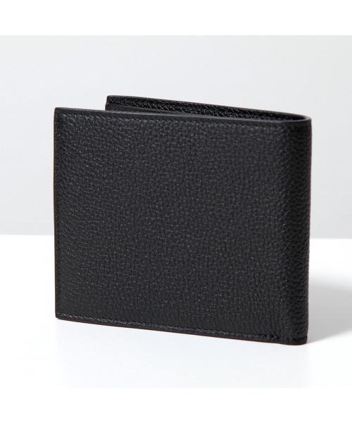 【正規品】TOM FORD 二つ折り財布　黒　TFロゴ　しぼ革 TOM FORD（トムフォード） 財布 二つ折り財布（小銭入れ付き） SMALL