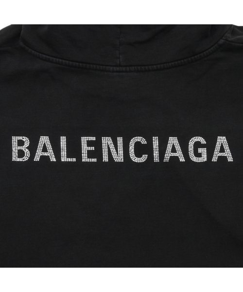 BALENCIAGA(バレンシアガ)/バレンシアガ パーカー フーディー ブラック シルバー メンズ BALENCIAGA 620973 tnvu2 1073/img06