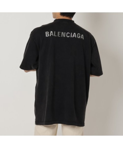 BALENCIAGA(バレンシアガ)/バレンシアガ Tシャツ カットソー ブラック シルバー メンズ BALENCIAGA 641675 tnvu3 1073/img03