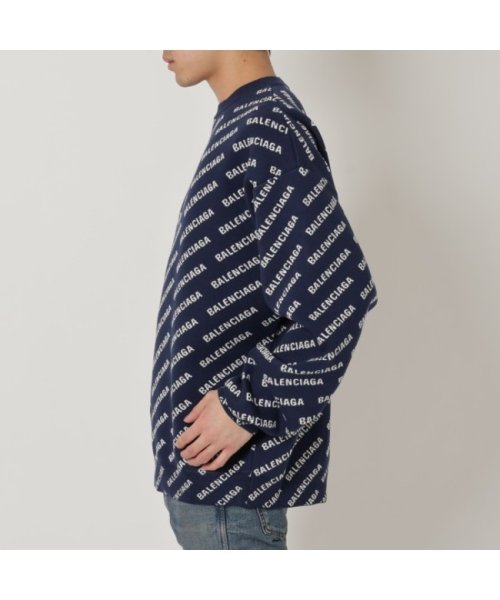 バレンシアガ ニット セーター ネイビー ホワイト メンズ BALENCIAGA 