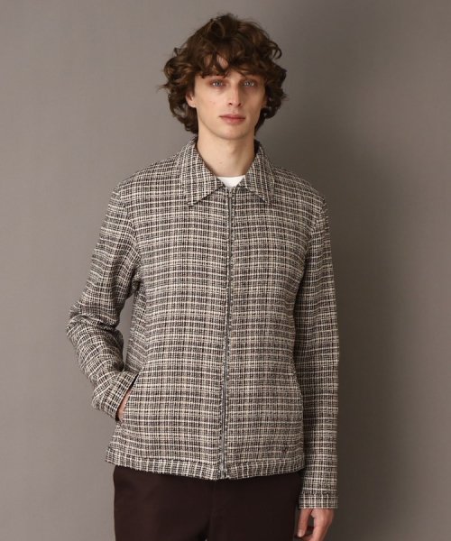 DEVEAUX バスケットツイード アビエータージャケット DEVEAUX