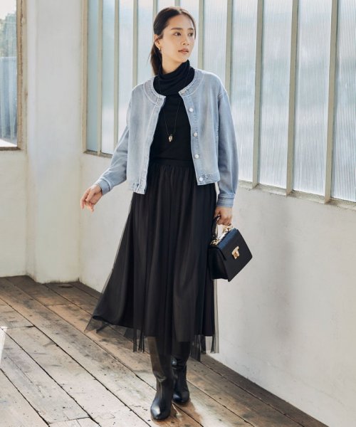 【洗える】ウスカルデニム ジャケット 