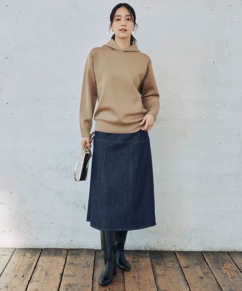 【洗える】ウスカルデニム スカート 