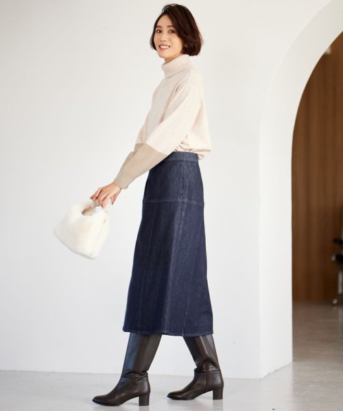 【洗える】ウスカルデニム スカート 