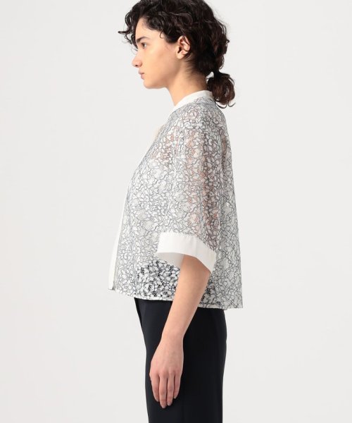 コードレースコンビ ハーフスリーブブラウス 