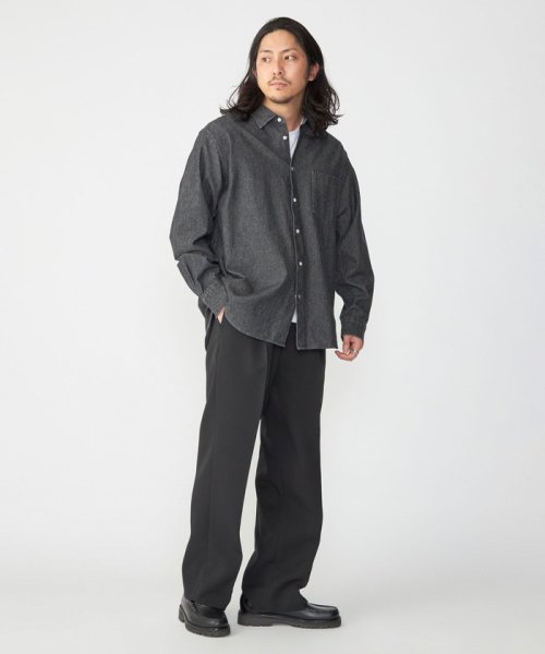 SHIPS MEN(シップス　メン)/SHIPS: 6.5oz ウォッシュド デニム レギュラーカラー 長袖 シャツ/img06