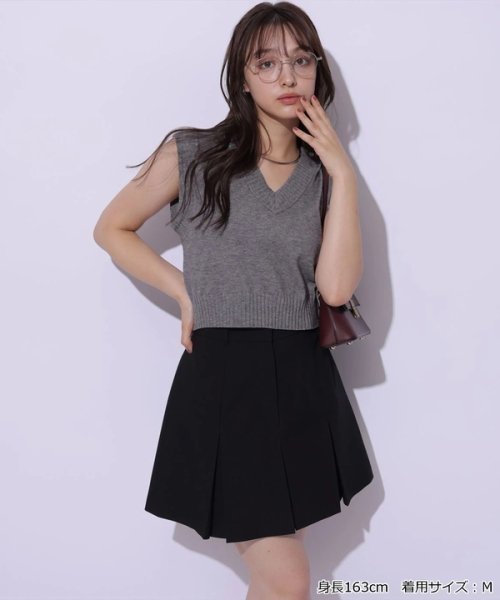 ダブルウエストタックミニスコート(505844448) | リランドチュール  