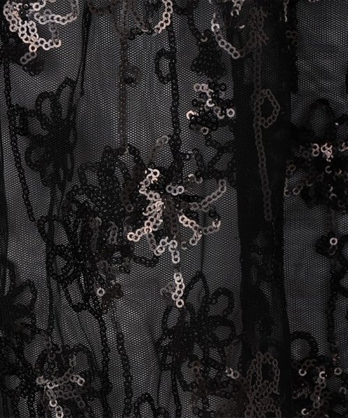 メッシュスパンコール ラップスカート 