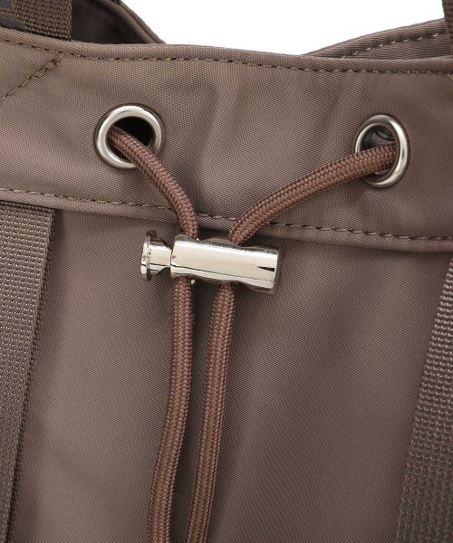 UNGRID bag(アングリッド　バッグ)/ナイロン ロゴテープ　牛革ハンドル　2WAY 巾着トートバッグ/img47