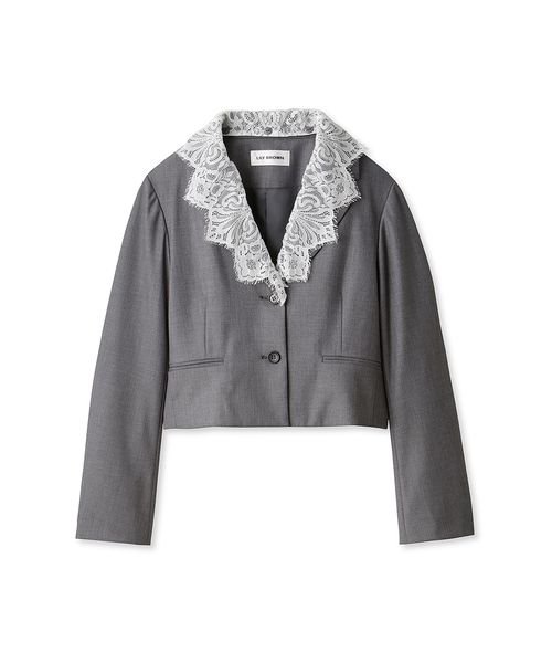 レースカラーシングルジャケット 予めご了承ください