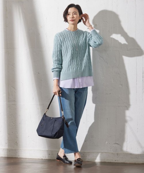 J.PRESS LADIES（LARGE SIZE）(J．プレス　レディス（大きいサイズ）)/【洗える】BASIC STRETCH DENIM ボーイフィット パンツ/img18