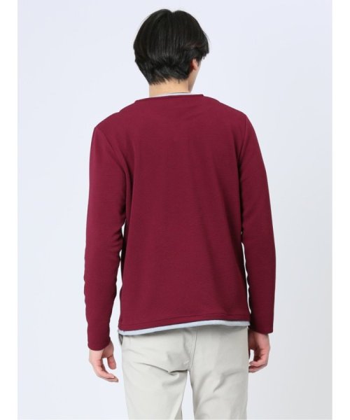 ふくれワッフル フェイクキーネック長袖Tシャツ メンズ Tシャツ カットソー カジュアル インナー ビジネス ギフト プレゼント 人気・おすすめ｜使いやすい・旅行におすすめ 品質保証 全国発送 正規品・日本国内発送・安心保証付き