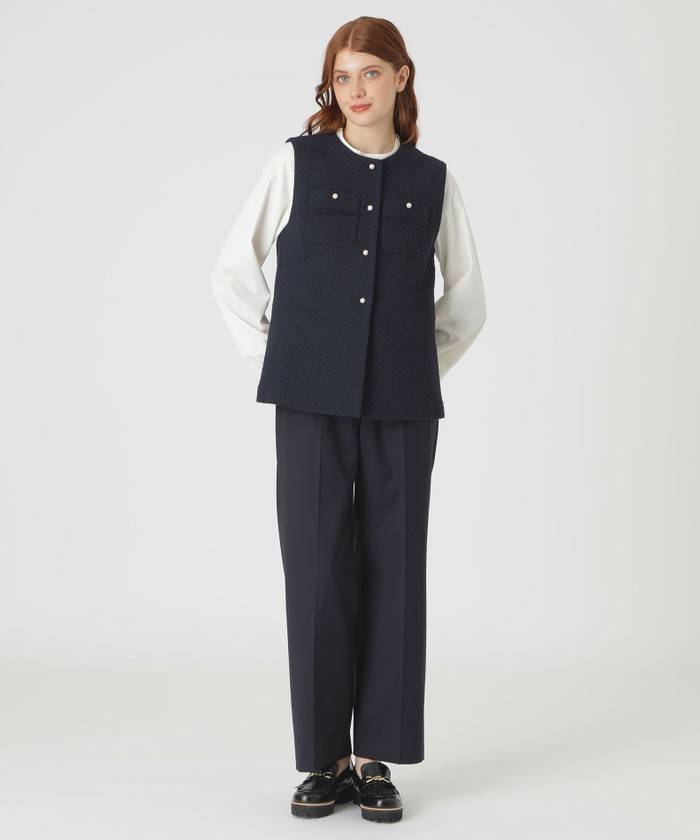 【BLUE LABEL】スプリングイタリーツイードジレ BLUE LABEL】スプリングイタリーツイードジレ スプリング