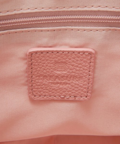 【TREASURE TOPKAPI】シュリンクレザー メッシュハンドル ショルダー付き ミニ トート バッグ 