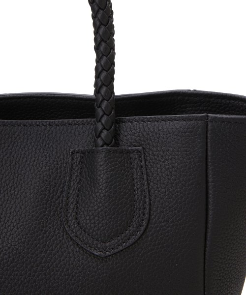 【TREASURE TOPKAPI】シュリンクレザー メッシュハンドル ショルダー付き ミニ トート バッグ 