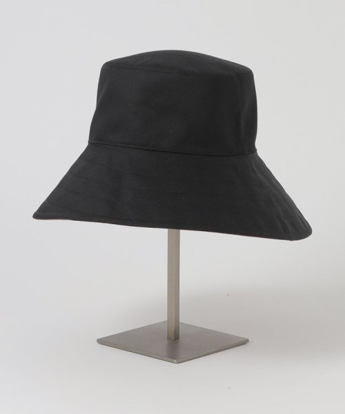 つば広バケットハット 