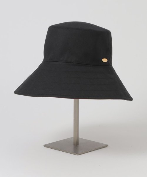 つば広バケットハット 