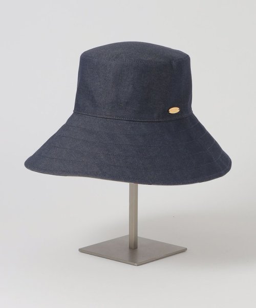 つば広バケットハット 