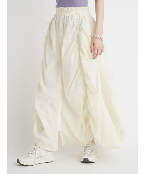 emmi atelier】ボリュームドロストジップアップスカート