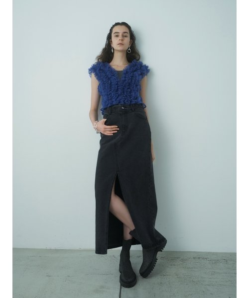 セール】【emmi atelier】フロントスリットデニムスカート(505845476 
