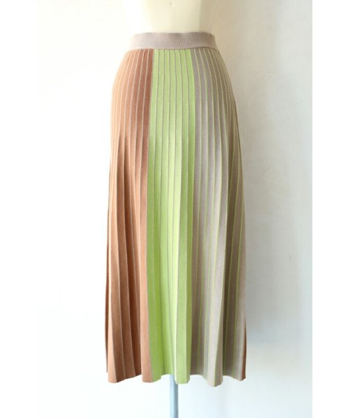 CAWAII(カワイイ)/3色ナッツカラーのラインニットロングスカート/img07