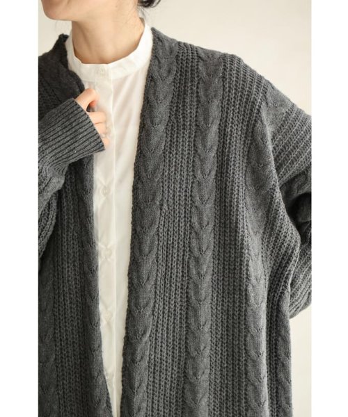 CAWAII(カワイイ)/流れる編み柄ニットロングカーディガン/img01