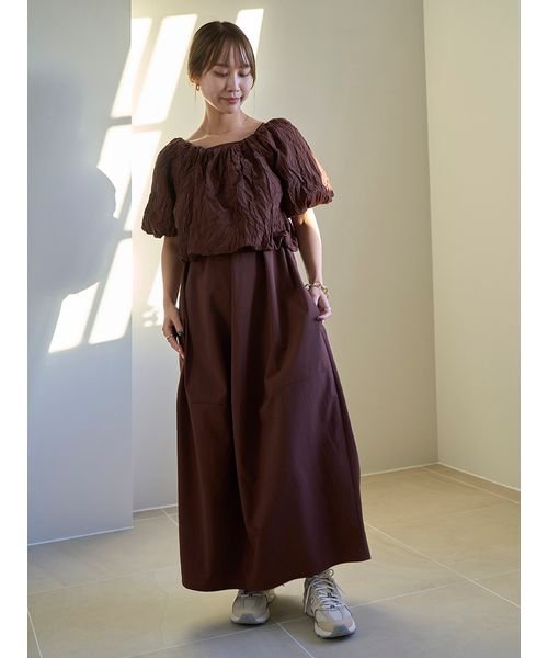 emmi atelier(emmi　atelier)/【emmi atelier】ワッシャーコンビコクーンワンピース/img24