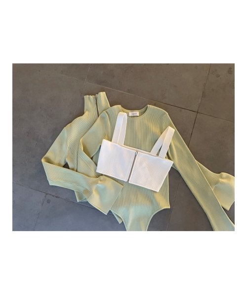 【emmi atelier】LENZING(TM) ECOVERO(TM)フロントジップカーディガン TM 予めご了承ください