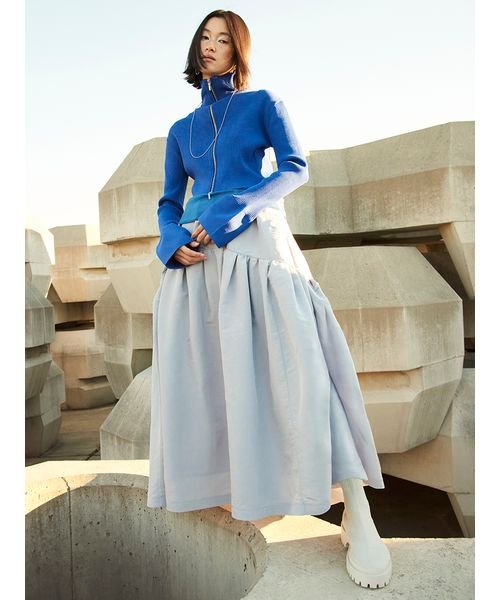 【emmi atelier】LENZING(TM) ECOVERO(TM)フロントジップカーディガン TM 予めご了承ください