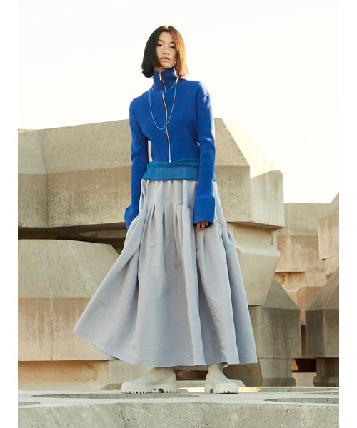 【emmi atelier】LENZING(TM) ECOVERO(TM)フロントジップカーディガン TM 予めご了承ください