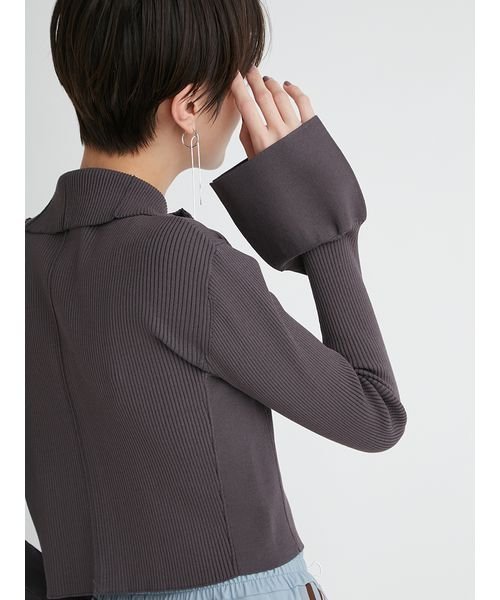 【emmi atelier】LENZING(TM) ECOVERO(TM)フロントジップカーディガン TM 予めご了承ください