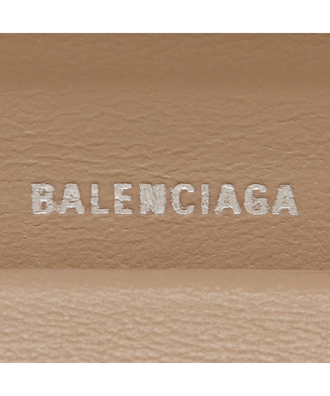 バレンシアガ 二つ折り財布 ベージュ ブラック レディース BALENCIAGA