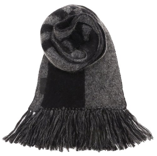 サンローランパリ マフラー ブラック グレー レディース SAIN 