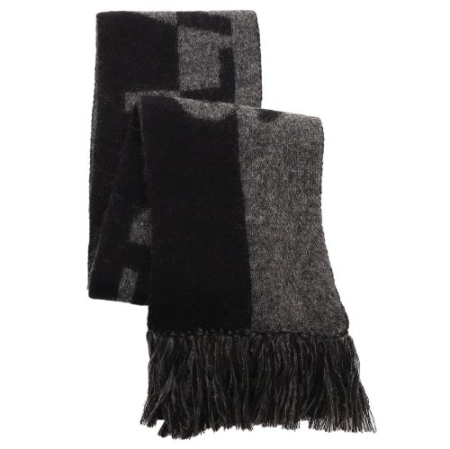 サンローランパリ マフラー ブラック グレー レディース SAIN 