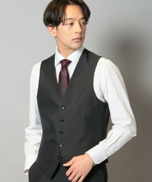 ブライトナローストライプスーツベスト（同素材セットアップあり） トップス ベスト・ジレ AA1396454820(10725円)